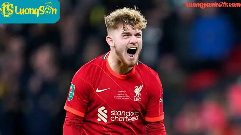 Harvey Elliott trong màu áo của Liverpool